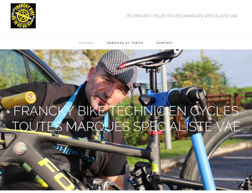 Site internet + communication de la société : Francky Bike
